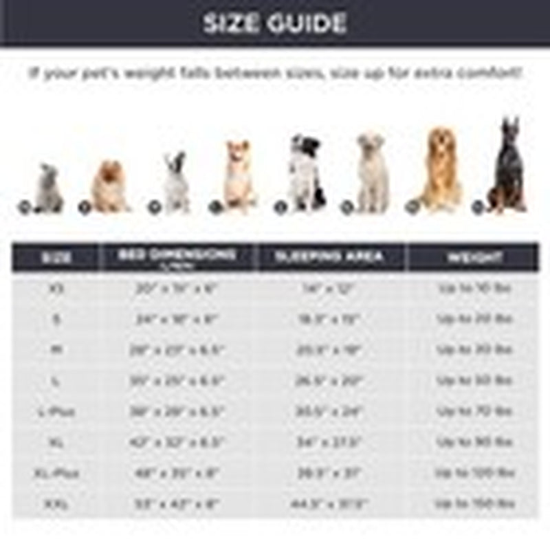 Orthopedic Dog Bed for Medium Dogs - Waterproof 28.0"L X 23.0"W X 6.5"Th Grey