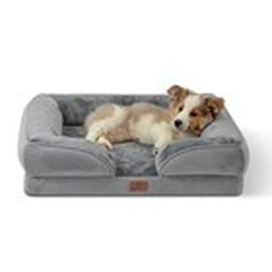 Orthopedic Dog Bed for Medium Dogs - Waterproof 28.0"L X 23.0"W X 6.5"Th Grey